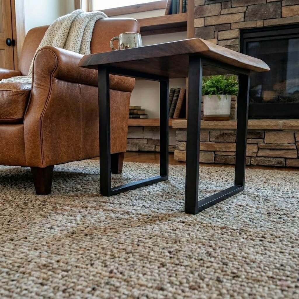 The "Sierra" Live Edge Side Table & Nightstand | Handcrafted Solid Wood