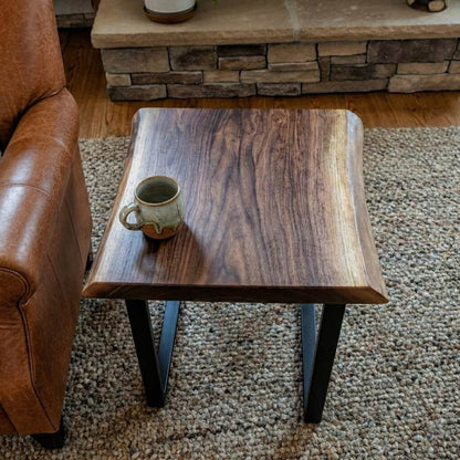 The "Sierra" Live Edge Side Table & Nightstand | Handcrafted Solid Wood