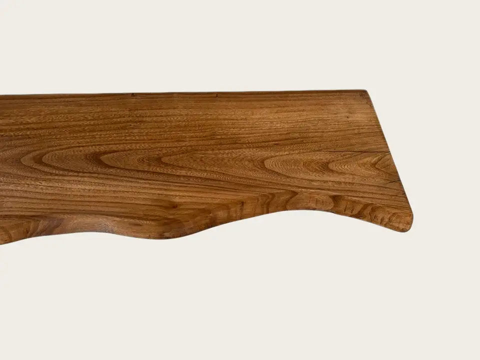 Solid Elm Wood Floating Shelf