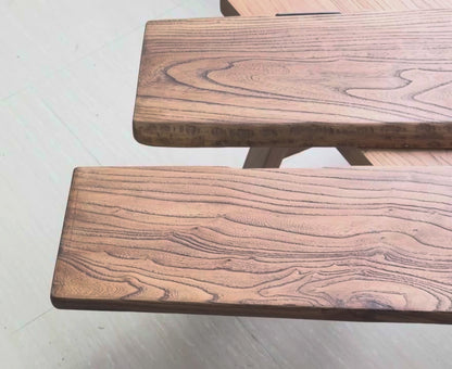 Solid Elm Wood Floating Shelf