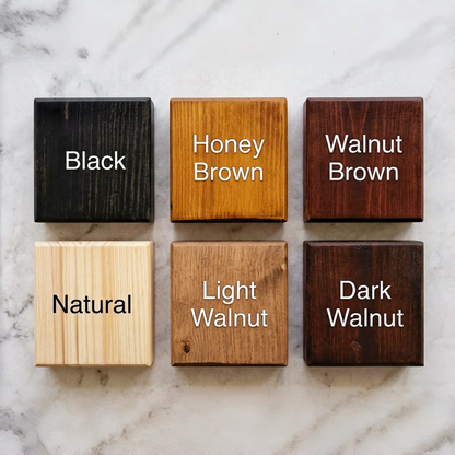 Wood Finish Sample Kit (6 Colors) - Solid Pine Swatches